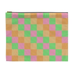 Checkerboard Pastel Squares Cosmetic Bag (XL)