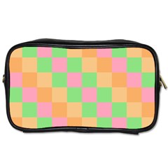 Checkerboard Pastel Squares Toiletries Bag (Two Sides)