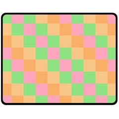 Checkerboard Pastel Squares Fleece Blanket (medium) 