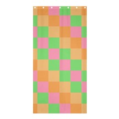 Checkerboard Pastel Squares Shower Curtain 36  x 72  (Stall) 