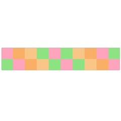 Checkerboard Pastel Squares Large Flano Scarf 