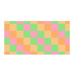 Checkerboard Pastel Squares Satin Wrap