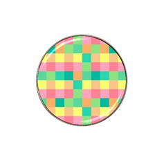 Checkerboard Pastel Squares Hat Clip Ball Marker (10 Pack)