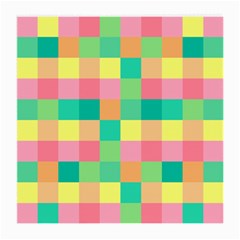 Checkerboard Pastel Squares Medium Glasses Cloth by Sapixe