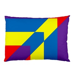 Colorful Red Yellow Blue Purple Pillow Case