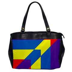 Colorful Red Yellow Blue Purple Oversize Office Handbag by Sapixe