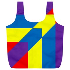 Colorful Red Yellow Blue Purple Full Print Recycle Bag (xl)