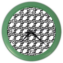 Pattern Monochrome Repeat Color Wall Clock by Sapixe