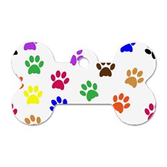 Pawprints Paw Prints Paw Animal Dog Tag Bone (two Sides) by Sapixe