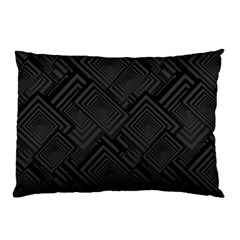 Diagonal Square Black Background Pillow Case by Sapixe