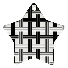 Seamless Stripe Pattern Lines Star Ornament (two Sides)