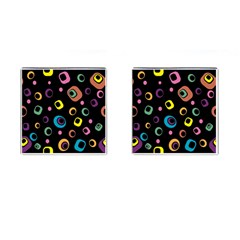 Abstract Background Retro Cufflinks (square)