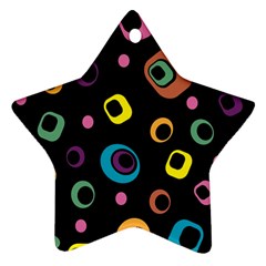 Abstract Background Retro Star Ornament (two Sides) by Sapixe