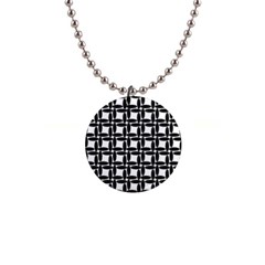 Ellipse Pattern Background 1  Button Necklace