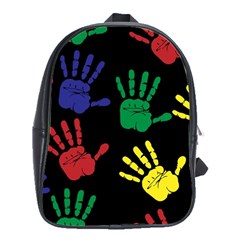 Handprints Hand Print Colourful School Bag (large)