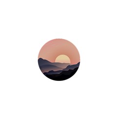 Sunset Sky Sun Graphics 1  Mini Buttons by HermanTelo