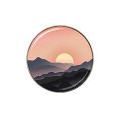 Sunset Sky Sun Graphics Hat Clip Ball Marker by HermanTelo