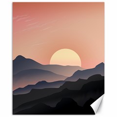 Sunset Sky Sun Graphics Canvas 16  X 20  by HermanTelo