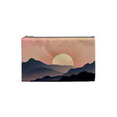 Sunset Sky Sun Graphics Cosmetic Bag (small) by HermanTelo