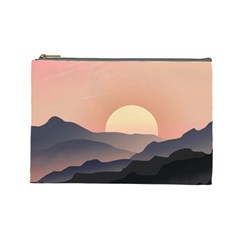 Sunset Sky Sun Graphics Cosmetic Bag (large) by HermanTelo