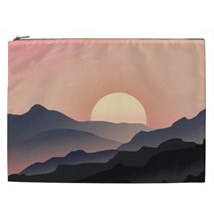 Sunset Sky Sun Graphics Cosmetic Bag (xxl) by HermanTelo