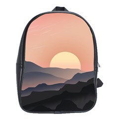 Sunset Sky Sun Graphics School Bag (xl) by HermanTelo