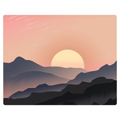 Sunset Sky Sun Graphics Double Sided Flano Blanket (medium)  by HermanTelo
