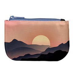 Sunset Sky Sun Graphics Large Coin Purse by HermanTelo