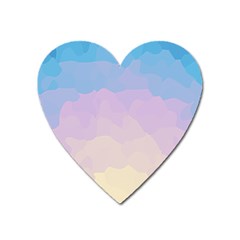 Sunrise Sunset Colours Background Heart Magnet by HermanTelo