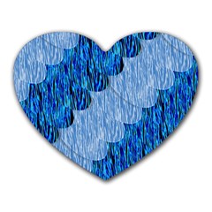 Texture Surface Blue Shapes Heart Mousepads by HermanTelo