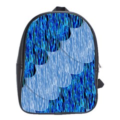 Texture Surface Blue Shapes School Bag (xl)