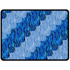 Texture Surface Blue Shapes Double Sided Fleece Blanket (large) 