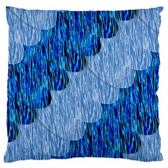 Texture Surface Blue Shapes Standard Flano Cushion Case (two Sides)