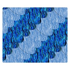 Texture Surface Blue Shapes Double Sided Flano Blanket (small) 
