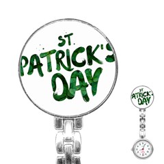 St Patrick s Day Stainless Steel Nurses Watch by HermanTelo