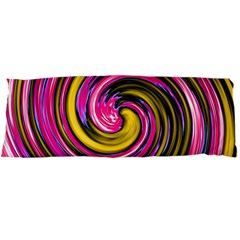 Swirl Vortex Motion Pink Yellow Body Pillow Case Dakimakura (two Sides) by HermanTelo