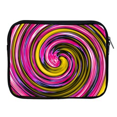 Swirl Vortex Motion Pink Yellow Apple Ipad 2/3/4 Zipper Cases by HermanTelo