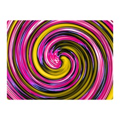 Swirl Vortex Motion Pink Yellow Double Sided Flano Blanket (mini) 