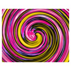 Swirl Vortex Motion Pink Yellow Double Sided Flano Blanket (medium) 