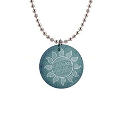 Sun Abstract Summer 1  Button Necklace by HermanTelo