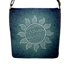 Sun Abstract Summer Flap Closure Messenger Bag (l) by HermanTelo