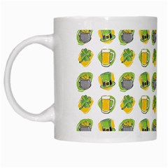 St Patricks Day Background Symbols White Mugs