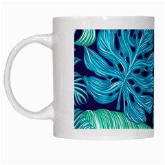 Tropical Greens Leaves Banana White Mugs