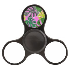 Tropical Greens Pink Leaf Finger Spinner