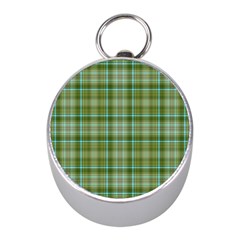 Vintage Green Plaid Mini Silver Compasses by HermanTelo