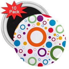 Wallpaper Circle 3  Magnets (10 Pack)  by HermanTelo