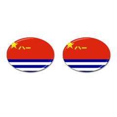 Naval Ensign of People s Liberation Army Cufflinks (Oval)