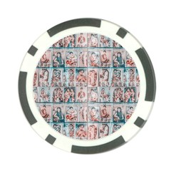 Asian Illustration Posters Collage Poker Chip Card Guard by dflcprintsclothing