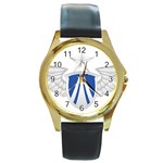 Emblem of People s Liberation Army Air Force Round Gold Metal Watch Front