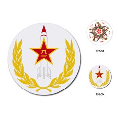 Badge Of People s Liberation Army Rocket Force Playing Cards (round) by abbeyz71